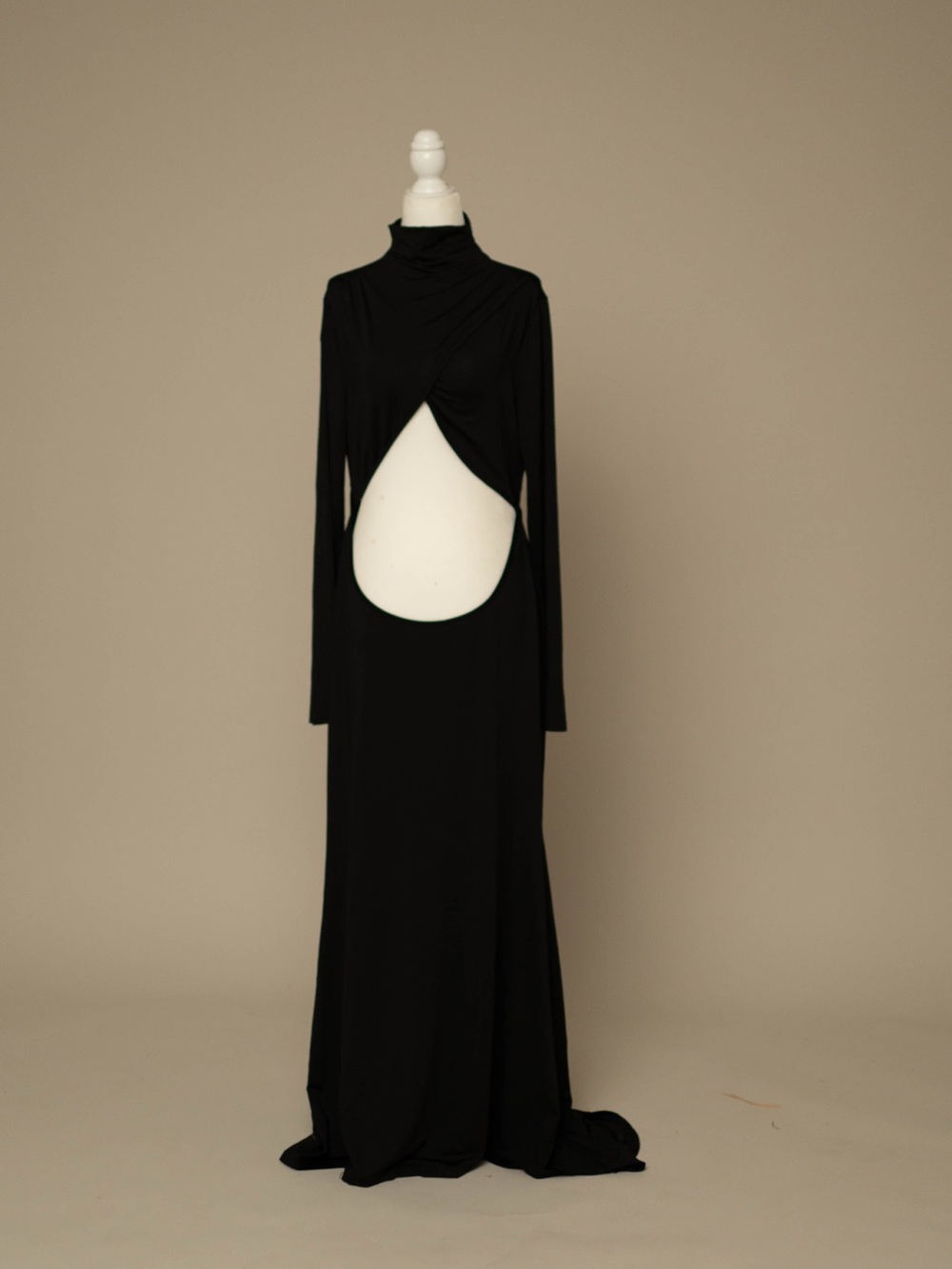 Black Long Sleeve Cutout Maxi Dress